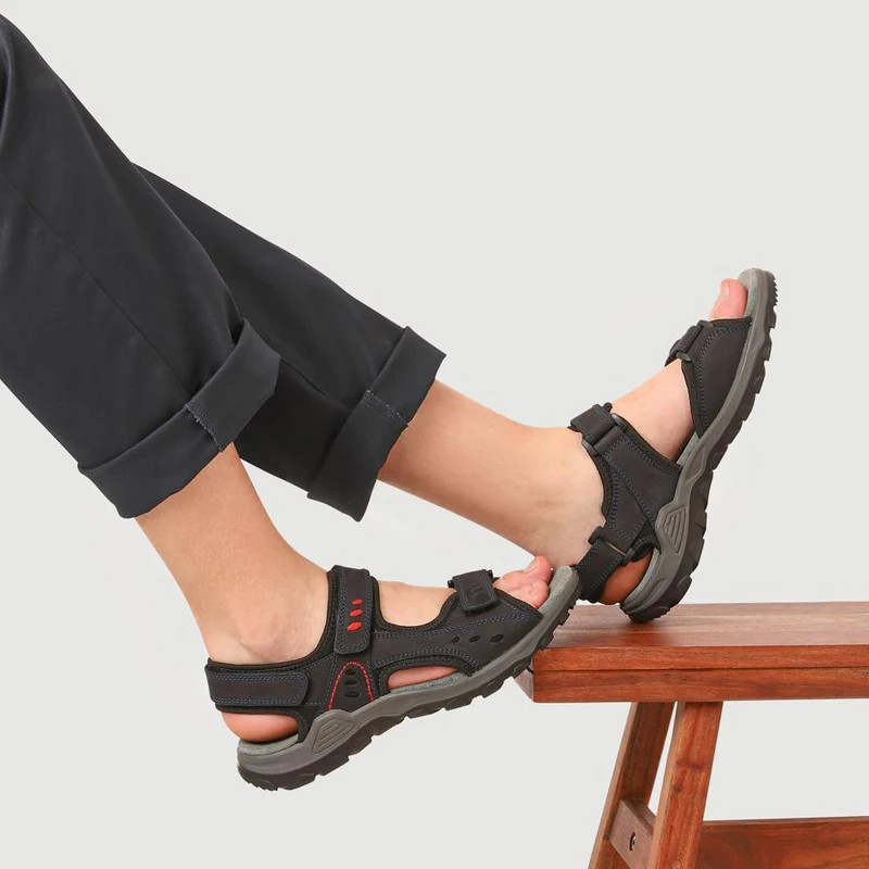 Grip-Soled Touch-Fasten Sandals - DDIN41014 / 327 268 - Navy