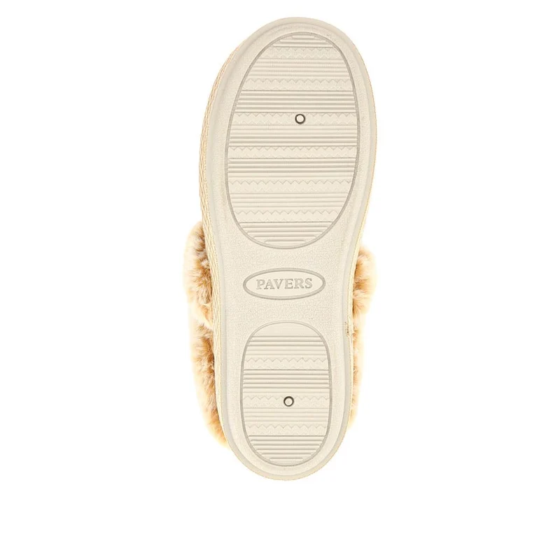 Warm-Lined Memory Foam Slippers - QING40038 / 326 611 - Taupe