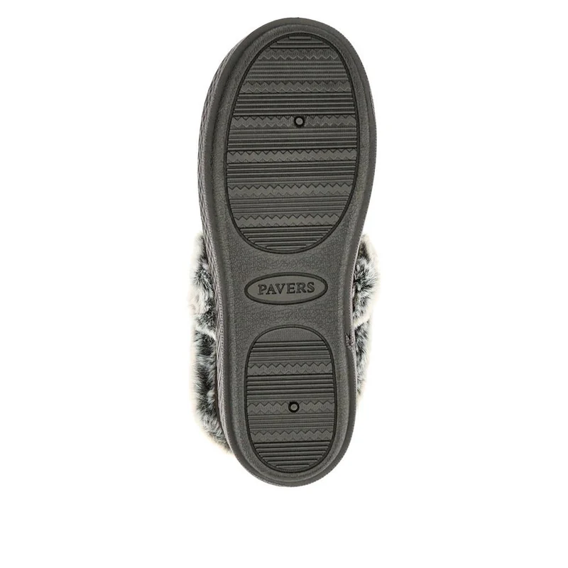 Warm-Lined Memory Foam Slippers - QING40038 / 326 611 - Black