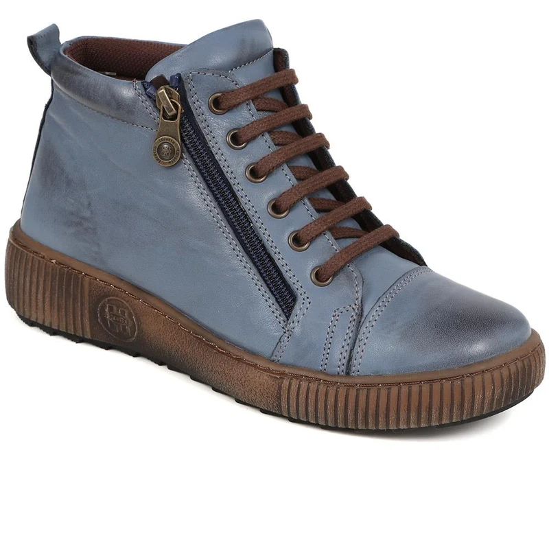 Leather Lace-Up Boots - HAK40013 / 326 039