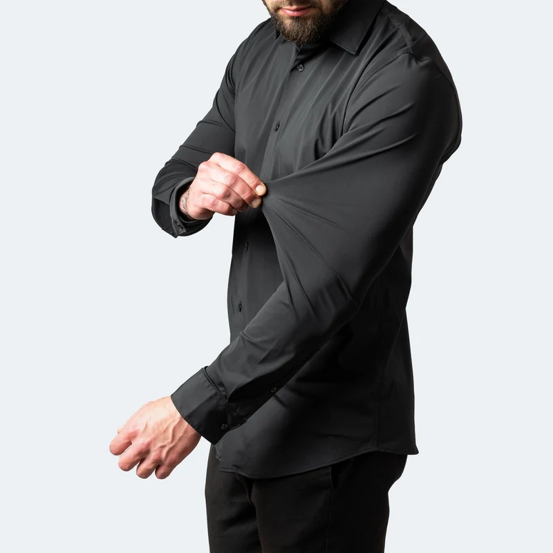 Camicia da uomo bianca | Elasticizzata e senza bisogno di stiratura con vestibilità slim