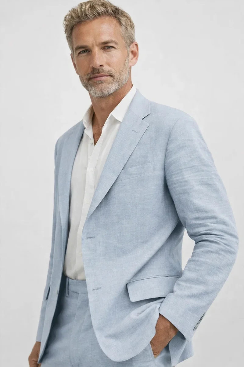 Completo da uomo in due pezzi | Giacca e pantaloni con scollo rotondo