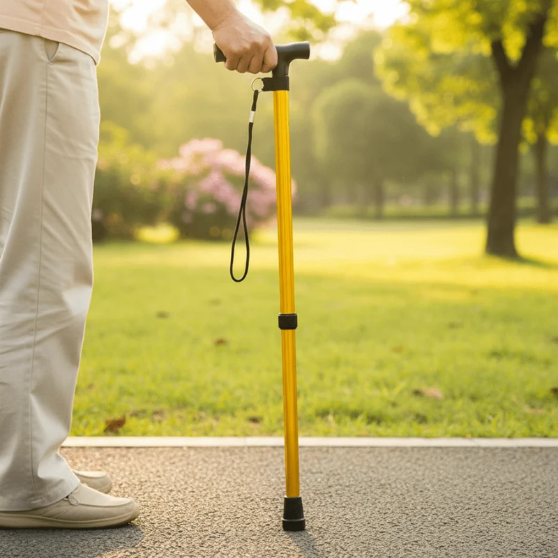 Bastone leggero in alluminio per anziani | Regolabile in altezza ed ergonomico