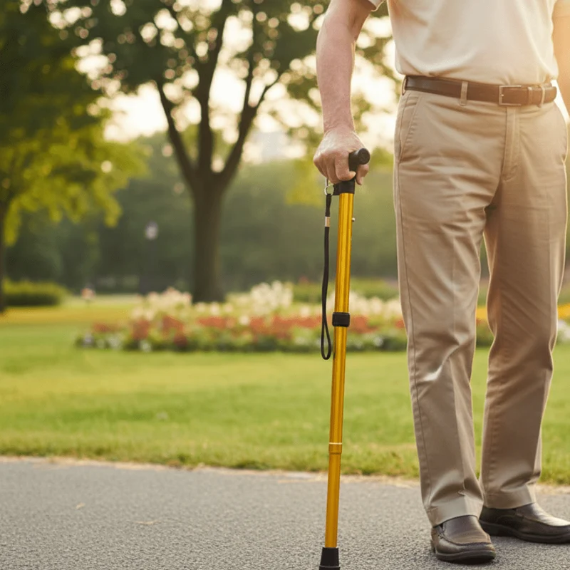 Bastone leggero in alluminio per anziani | Regolabile in altezza ed ergonomico