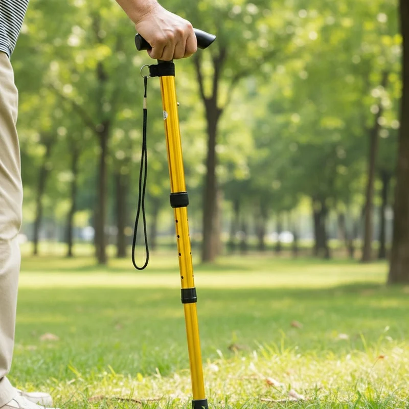 Bastone leggero in alluminio per anziani | Regolabile in altezza ed ergonomico