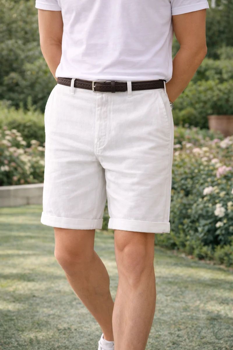 Pantaloncini su misura in misto lino | Smart casual da uomo