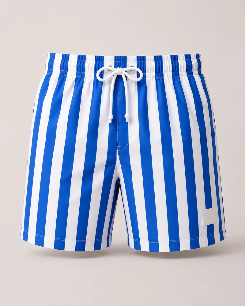 Pantaloncini da bagno a righe da uomo | Pantaloncini leggeri da spiaggia