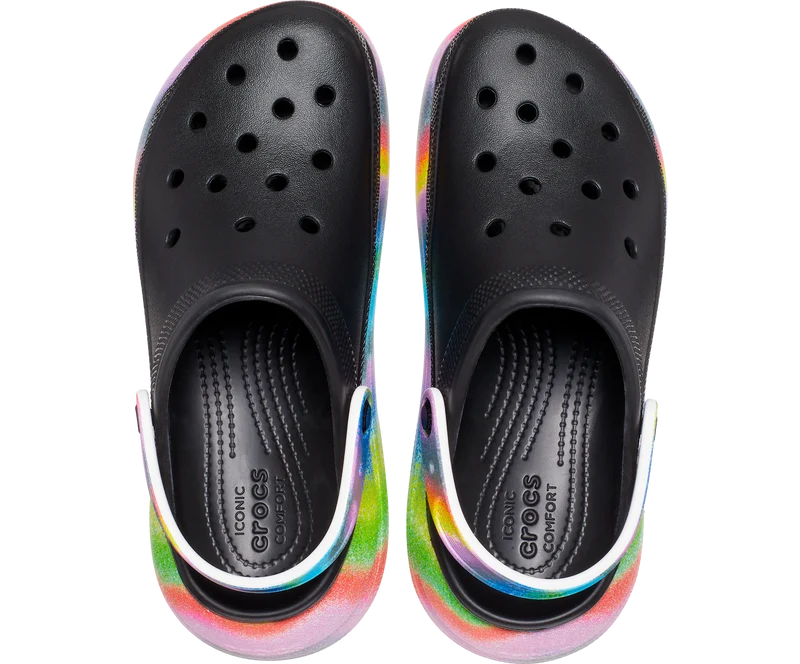 Crocs Unisex Classic Crush Spray Dye Clog – Schwarz