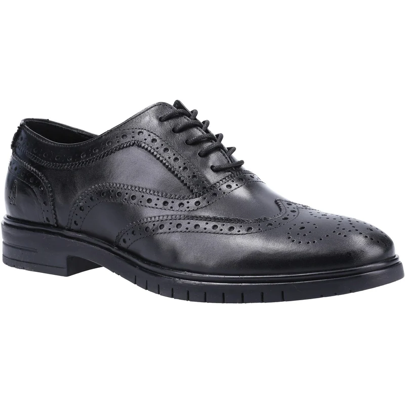 Hush Puppies Brogue-Schuhe aus Santiago-Leder für Herren – Schwarz