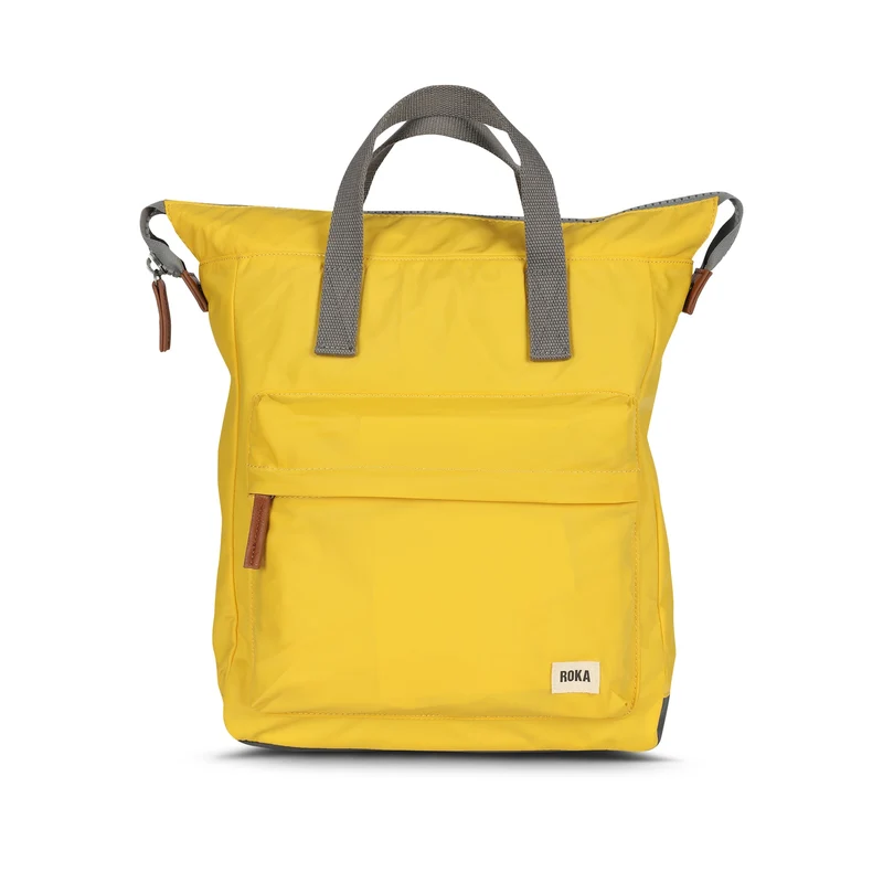 ROKA Bantry B Aspen Gelb Mittelgroße Tasche aus recyceltem Nylon