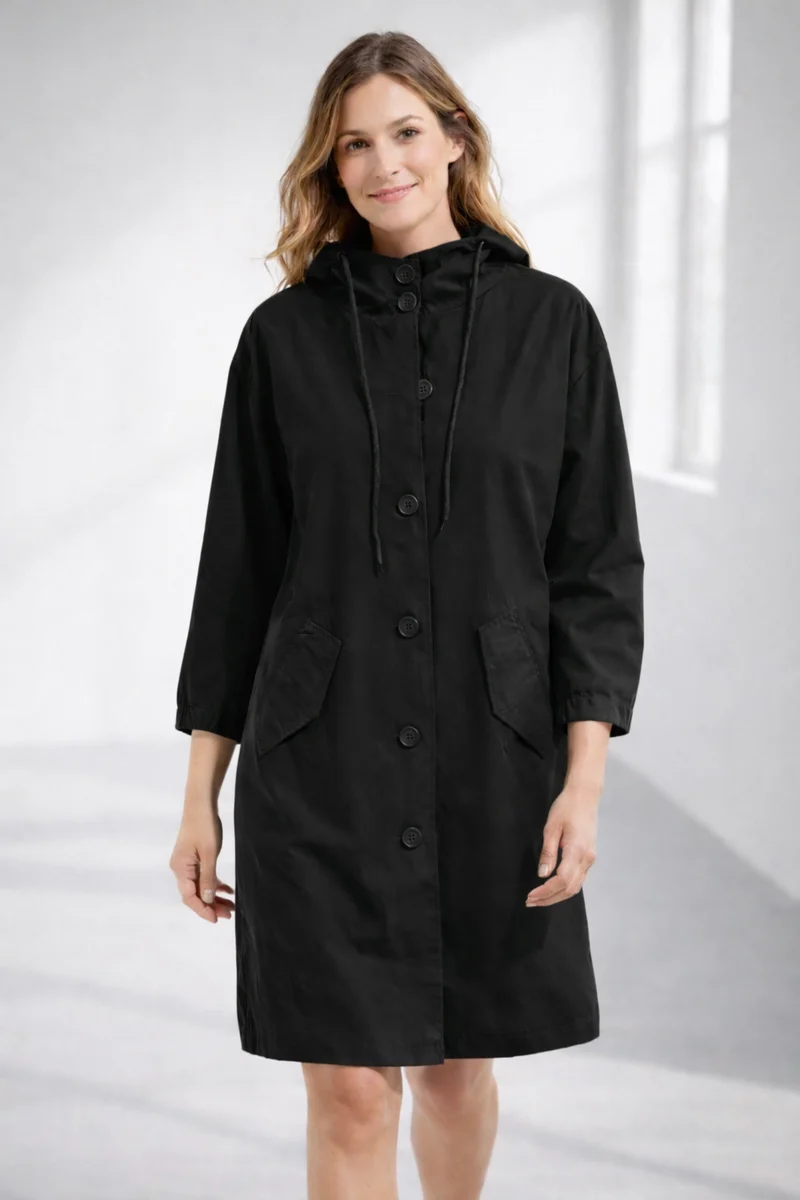 Felpa con cappuccio da donna | Giacca casual di media lunghezza