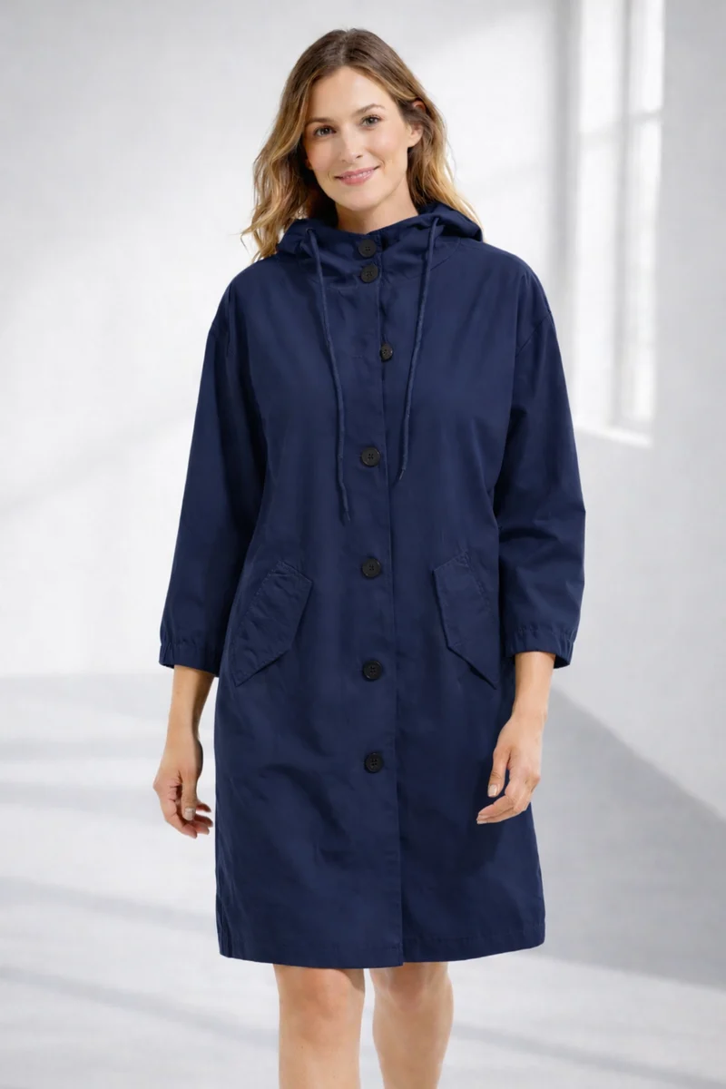 Felpa con cappuccio da donna | Giacca casual di media lunghezza