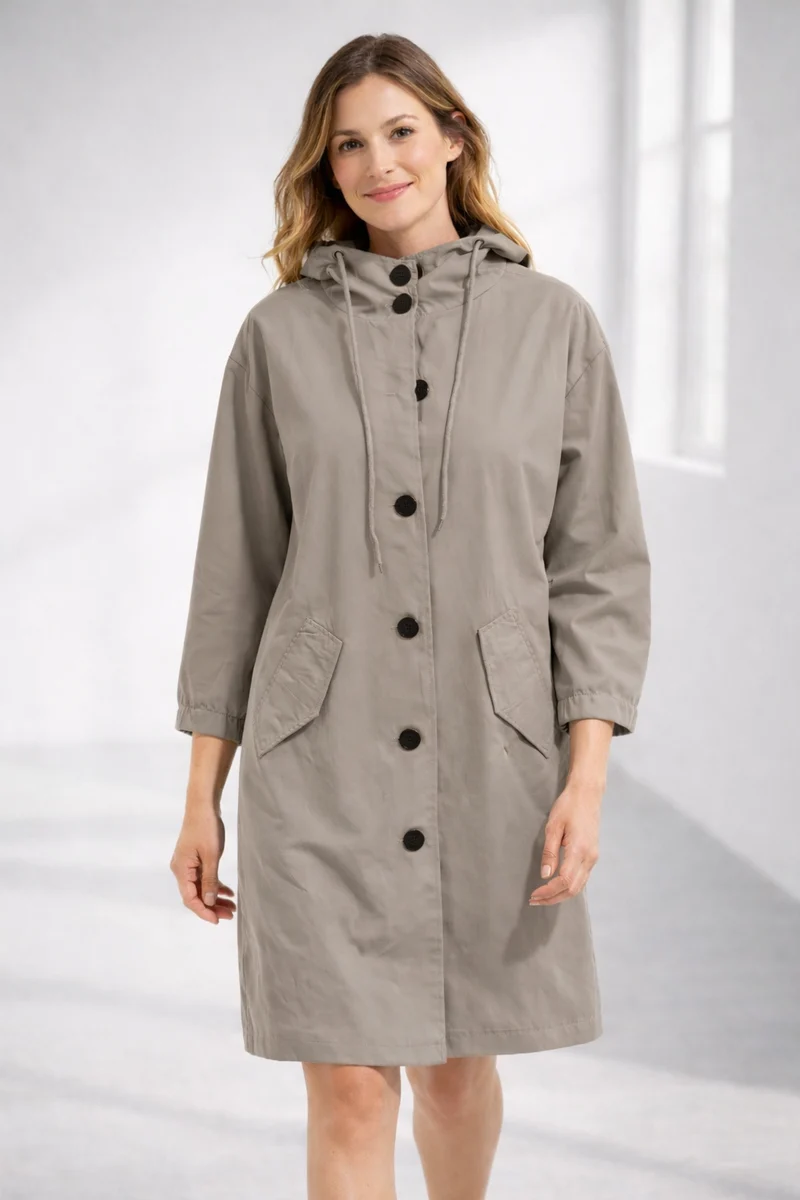 Felpa con cappuccio da donna | Giacca casual di media lunghezza
