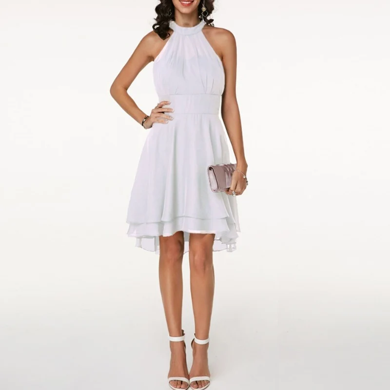 Emma | Elegantes kurzes Damenkleid mit Neckholder