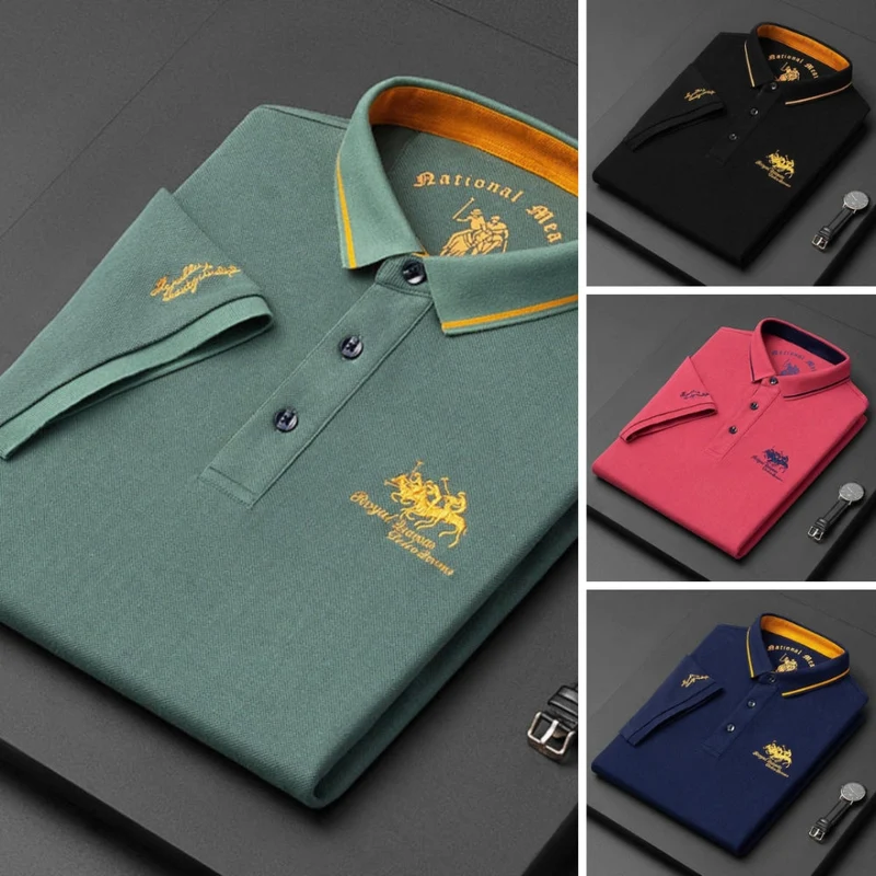 Raffaele | Herren Poloshirt Kurzarm mit Knopfdesign