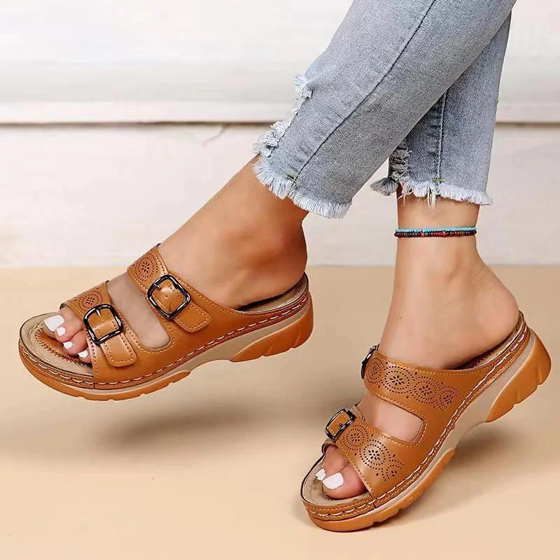 Weiche Leder Sandalen Damen | Sommerschuhe für Alltag