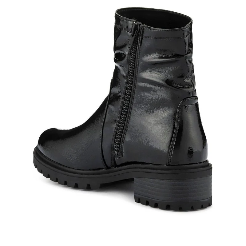 Smart Chunky Sole Ankle Boots - WBINS40241 / 326 518 - Black Patent