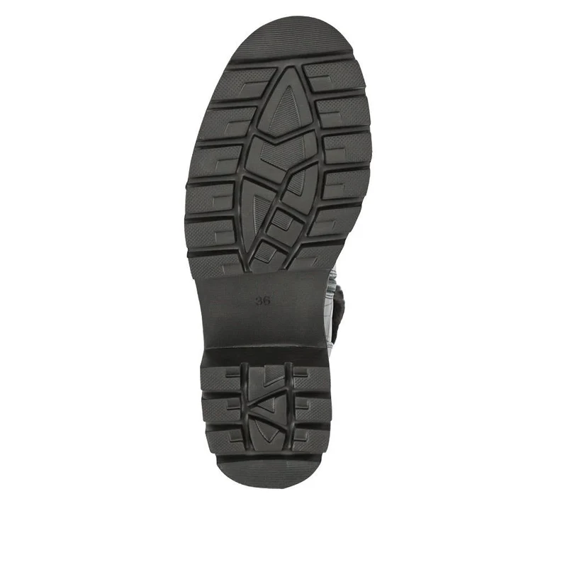 Warm Dual-Fasten Ankle Boots - WBINS40237 / 326 516 - Black Croc