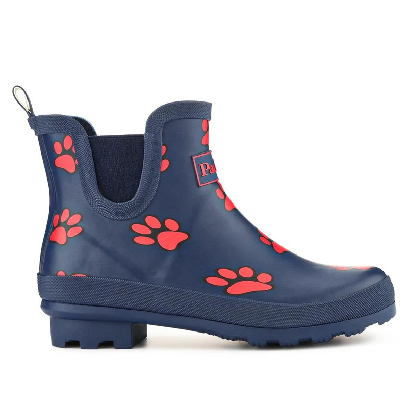 Paw Print Chelsea Wellington Boots - RAI40005 / 326 490 - Navy