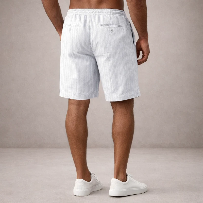 Pantaloncini in lino da uomo | Pantaloni estivi traspiranti casual