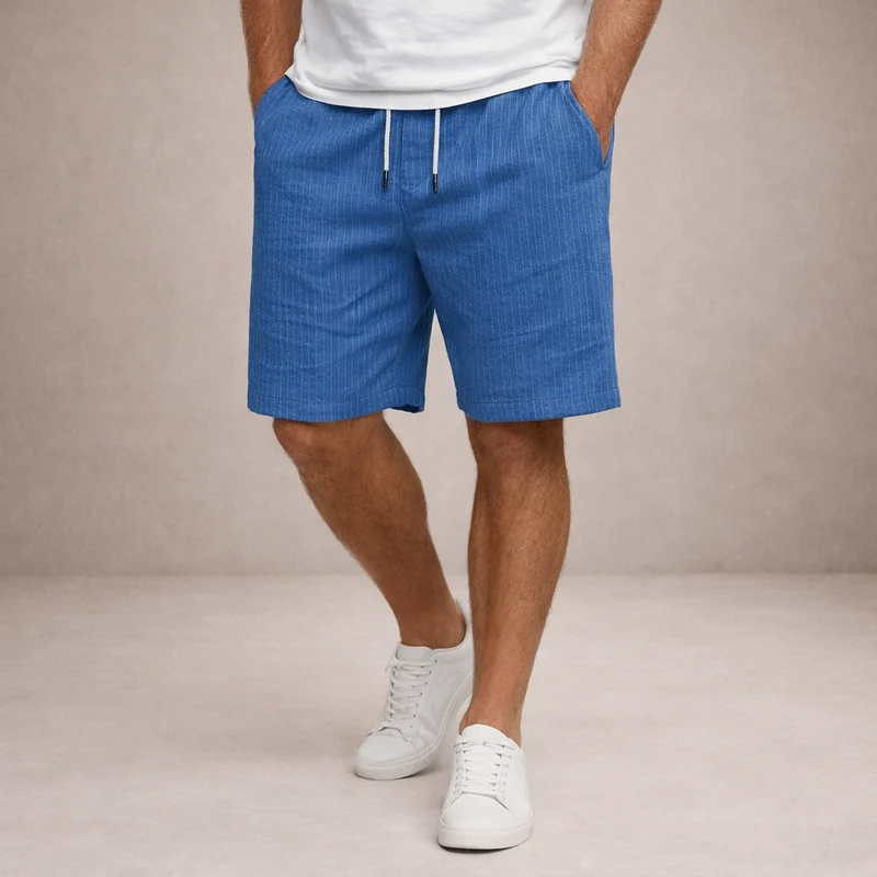Pantaloncini in lino da uomo | Pantaloni estivi traspiranti casual