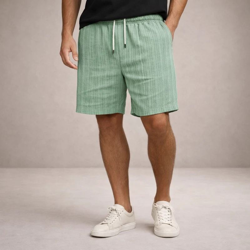Pantaloncini in lino da uomo | Pantaloni estivi traspiranti casual