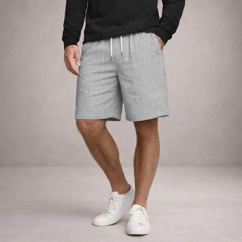 Pantaloncini in lino da uomo | Pantaloni estivi traspiranti casual
