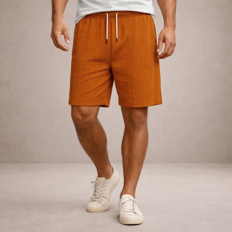Pantaloncini in lino da uomo | Pantaloni estivi traspiranti casual