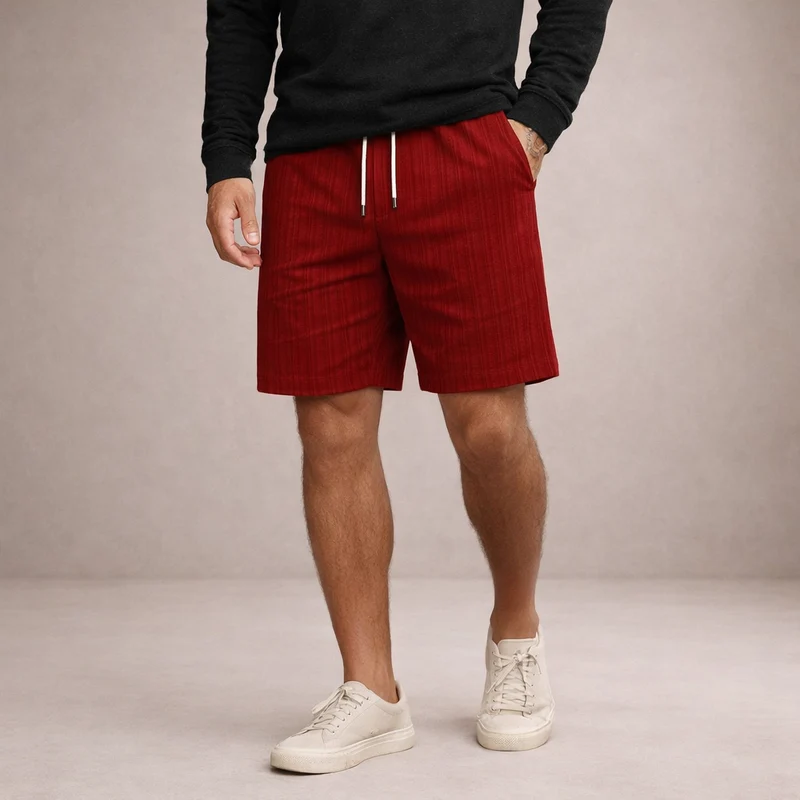 Pantaloncini in lino da uomo | Pantaloni estivi traspiranti casual