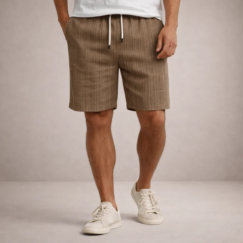 Pantaloncini in lino da uomo | Pantaloni estivi traspiranti casual