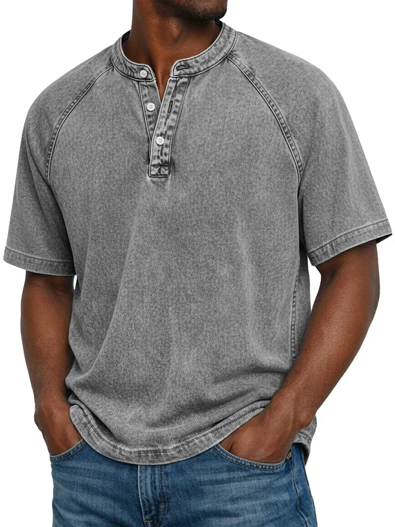 Camicia da uomo manica corta con bottoni | Camicia casual da tempo libero