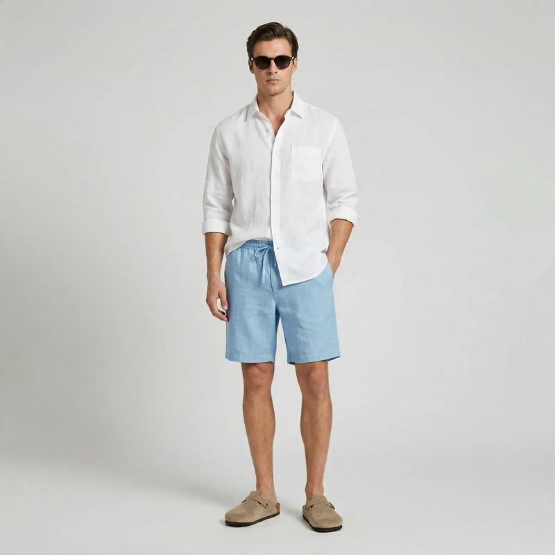 Bermuda da uomo con vita elastica | Pantaloncini estivi casual