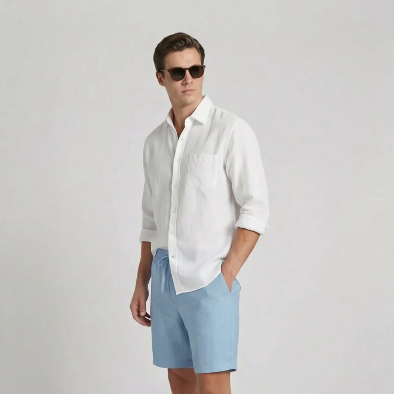 Bermuda da uomo con vita elastica | Pantaloncini estivi casual