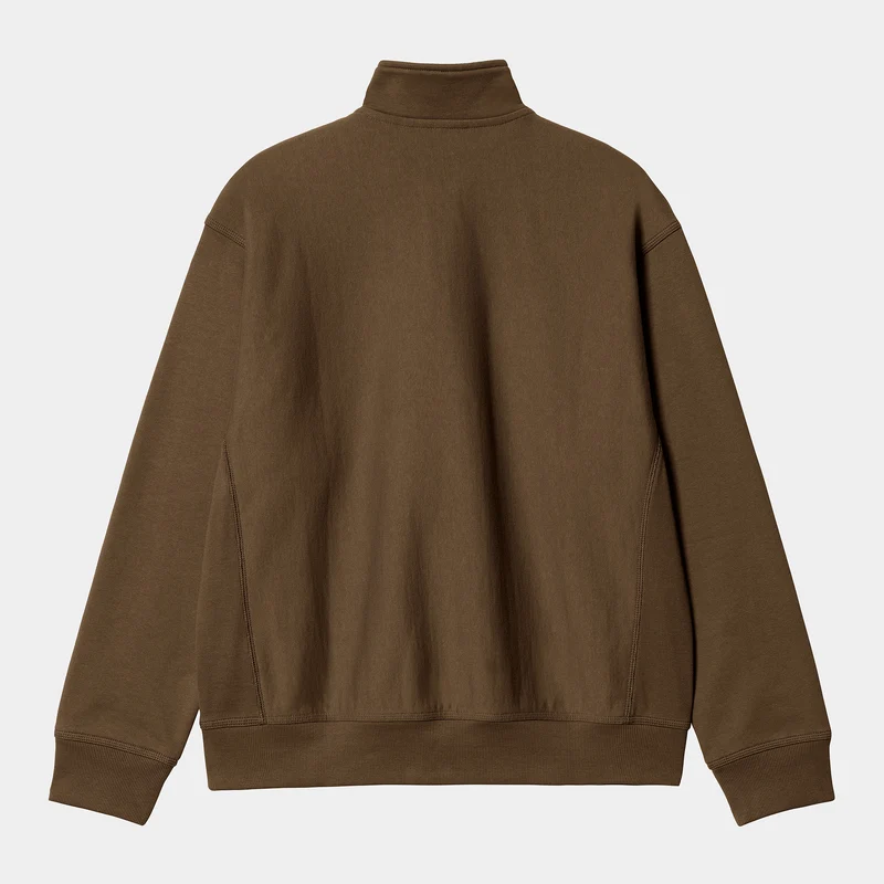 Carhartt WIP Herren Halb-Zip-Reißverschluss American Script Sweatshirt - Holzfäller