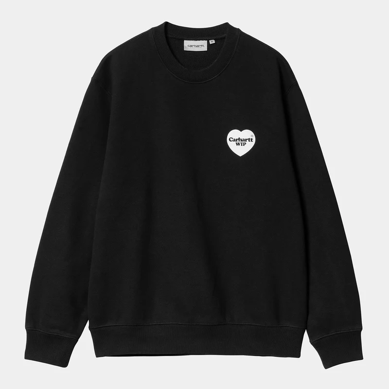 Carhartt WIP Herz-Bandana-Sweatshirt für Herren – Schwarz / Weiß