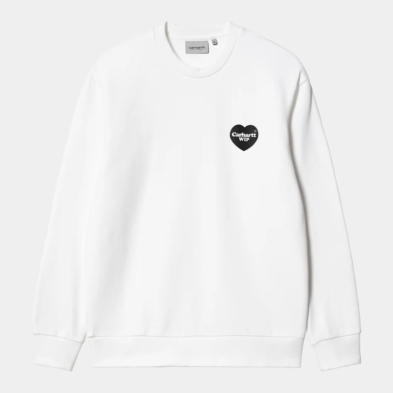 Carhartt WIP Herz-Bandana-Sweatshirt für Herren – Weiß / Schwarz