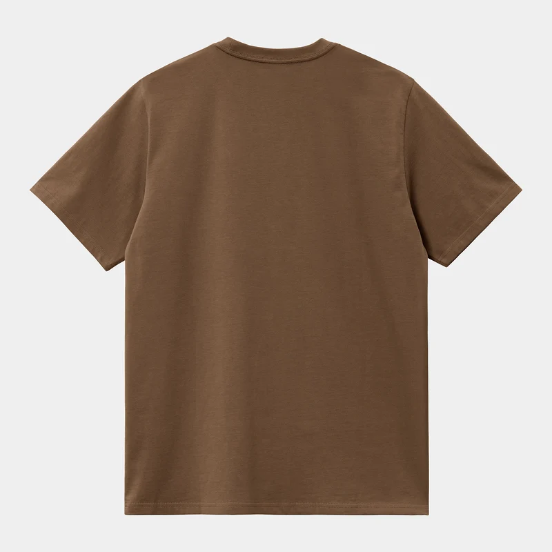 Carhartt WIP Herren Kurzarm American Script T-Shirt - Holz