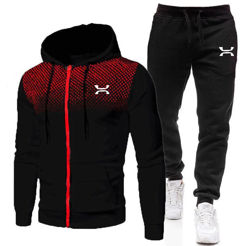 Tuta sportiva da uomo | Set con felpa con cappuccio e pantaloni da jogging