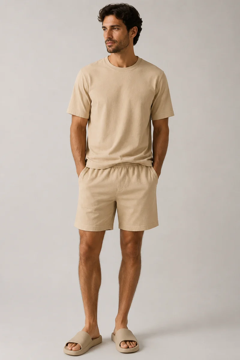 Set di pantaloncini da uomo in due pezzi | T-shirt casual e pantaloncini
