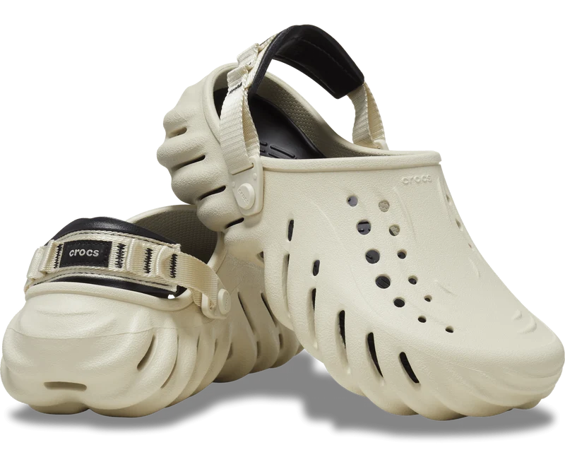 Crocs Unisex Echo Clog - Knochenweiß / Schwarz