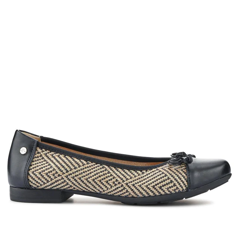 Bow-Detailed Two-Tone Pumps - WBINS41013 / 327 203 - Black