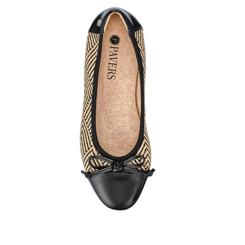 Bow-Detailed Two-Tone Pumps - WBINS41013 / 327 203 - Black