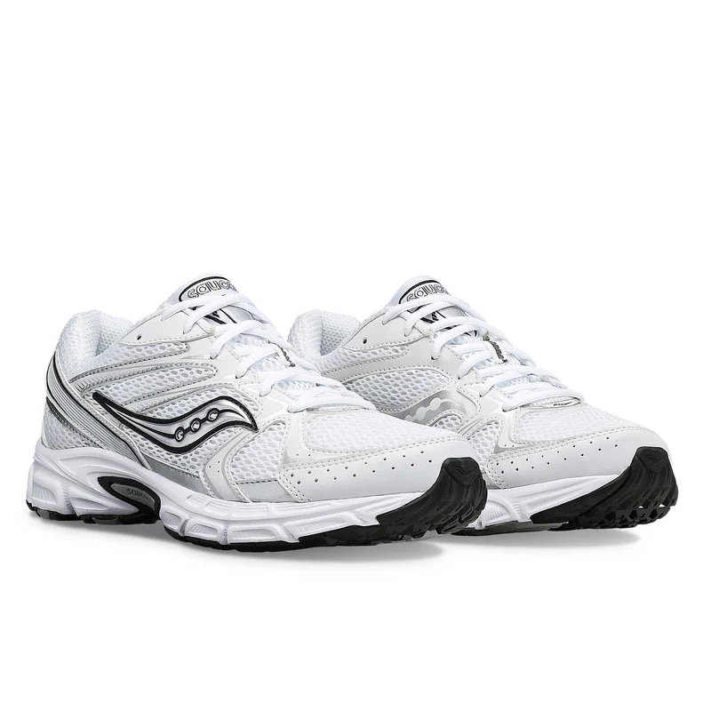 Saucony Unisex Grid Ride Millennium Trainer – Weiß / Silber