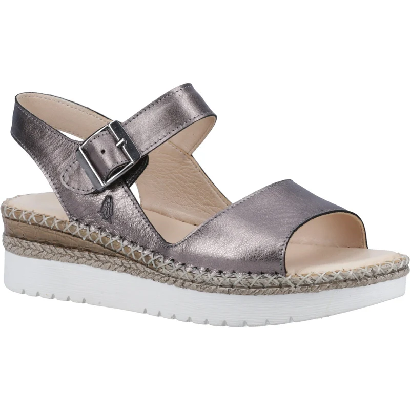 Hush Puppies Damen Stacey Ledersandale – Silber
