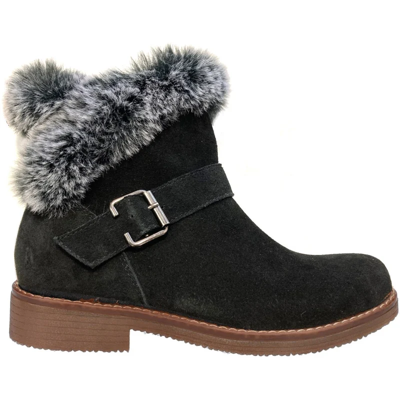 Hush Puppies Damen Hannah Wildlederstiefel – Schwarz