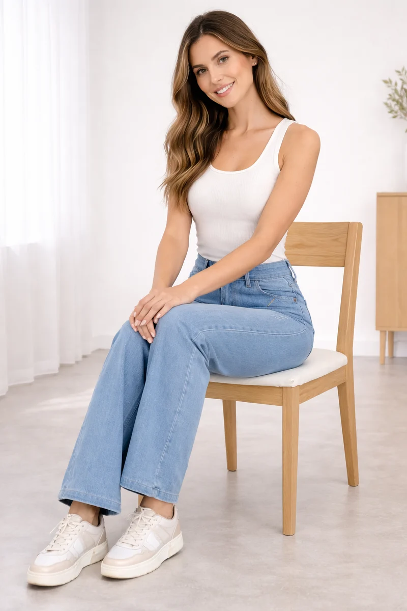 Jeans moderni a gamba larga | Look consumato