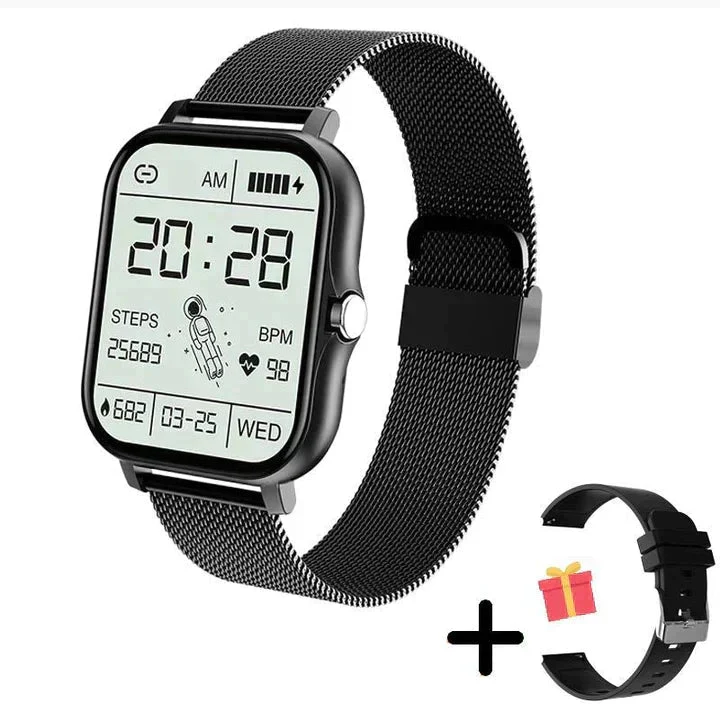 Smartwatch donna uomo | fitness tracker con display touch, misuratore di battito cardiaco