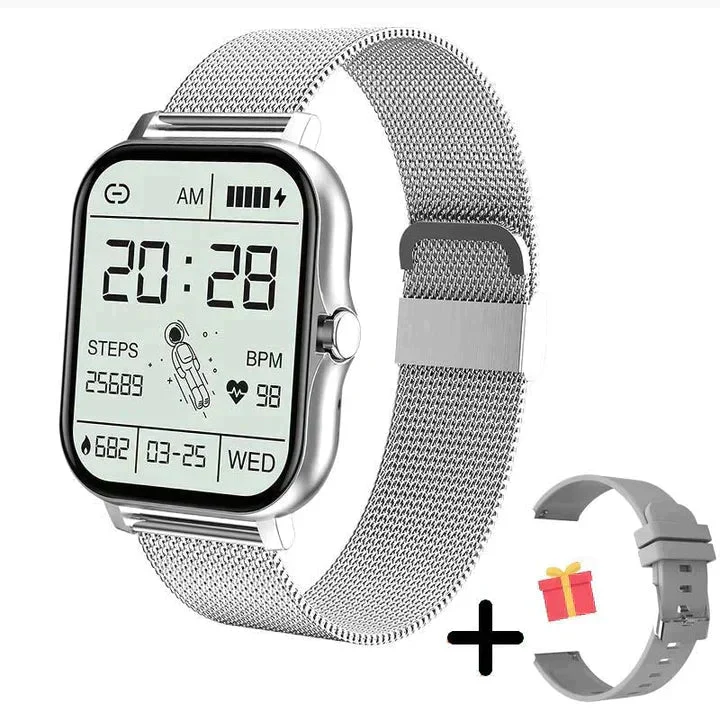 Smartwatch donna uomo | fitness tracker con display touch, misuratore di battito cardiaco