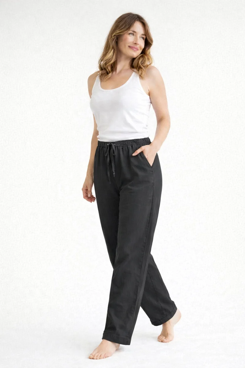 Pantaloni a vita alta comodi da donna | Taglio ampio