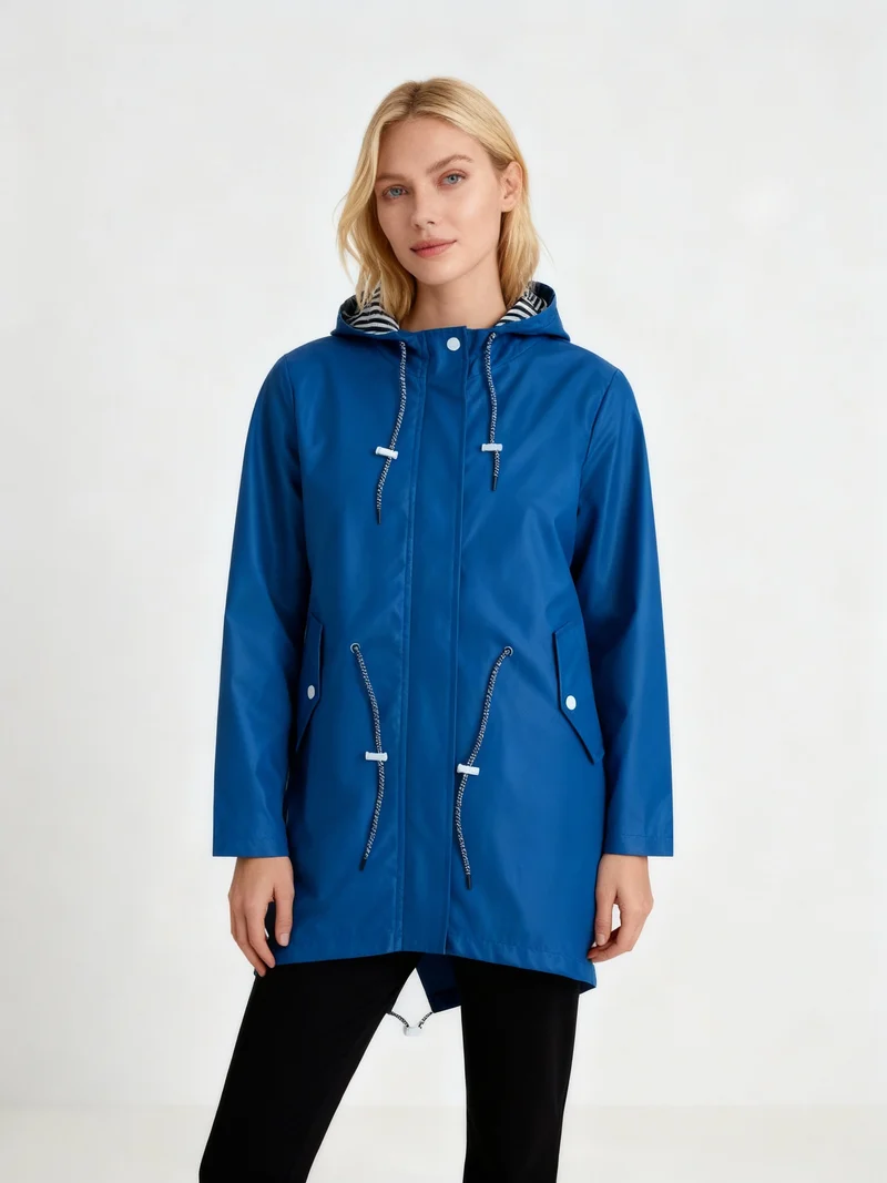 Cappotto impermeabile con cappuccio | Cappotto da donna per la mezza stagione